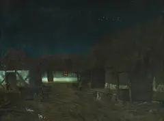 Nasta Rojc, Night Landscape, oil on canvas
