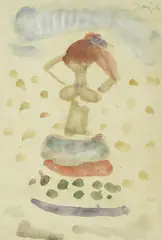Nikola Reiser, Dancer in Motion, watercolor on paper