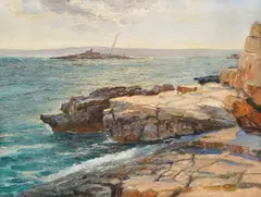 Menci Clement Crnčić, Island of St. Marin, 1905.-1910., oil on canvas