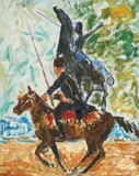Vladimir Vrljić Ankin, Alkar, 2003., oil on cardboard