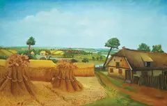 Dragan Gaži, Harvest, oil on canvas