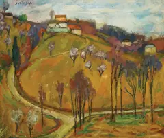 Vilim Svečnjak, Autumn in Zagorje, oil on canvas