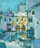 Edo Kovačević, View in Blue, 1992., oil on cardboard