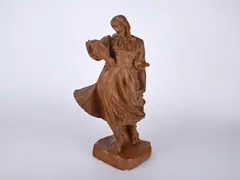 František Uprka, Dancing Girl, First half of 20th century, Patinated plaster