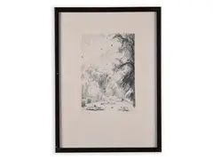 Max Švabinský, Rain in the Park, 1932, Lithography, paper