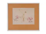 Ota Janeček, Lilies, 1980, Coloured drypoint on paper