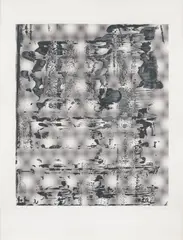 Graphit by Gerhard Richter, 2005, Serigrafie in vier Grautönen über Offsetdruck in Dunkelgrau und Grauviolett auf weißem Büttenkarton, sold Dec 2025