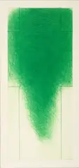 Arnulf Rainer, Grünes Kreuz (Großes Kreuz IV), 1985/89, Farbradierung auf Bütten