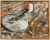 Werner Büttner, Probleme des Minigolfs in der europäischen Malerei, Nr. 1, 1982/83, Öl auf Leinwand