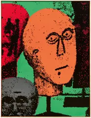 Walter Dahn, Ohne Titel (Ex Voto), 1987, Acryl auf Leinwand