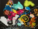 Jean Tinguely, Mémoire de la liberté, 1991, Farbserigrafie und Collage auf leichtem Karton