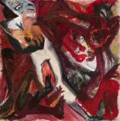 Martin Disler, Feuer in uns, Blut und Glut, 1982, Acryl auf Leinwand