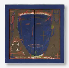 James Brown, Autoritratto (Nr. 14), 1983, Tempera auf Holz