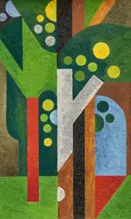 Otto Coenen, Bäume in Oberkassel, 1935, Öl auf Malpappe
