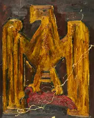 Werner Büttner, Ohne Titel, 1990, Öl auf Holz