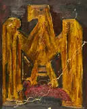 Werner Büttner, Ohne Titel, 1990, Öl auf Holz