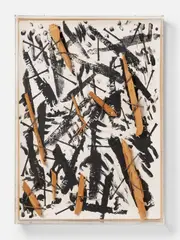"Splitter" by Günther Uecker, 1999, Acryl, Holz und Nägel auf festem Velin, auf Holzplatte montiert, sold Dec 2025