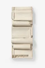 Hans Salentin, Dachziegelrelief, 1960, Dachziegeln und Zement, weiß gefasst