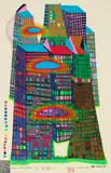Friedensreich Hundertwasser, Good Morning City - Bleeding Town, 1970/71, Farbserigrafie und Metallprägung auf leichtem Karton