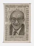 Willem Oorebeek, The Last Emperor of the Wall Street Journal, 2006, Wandbehang aus  Wolle und Baumwolle mit zwei umgenähten Laschen zur Hängung
