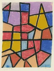 Paul Klee, "Festlich", 1940, Pastell und Kohle auf Leinen, auf Papier aufgezogen