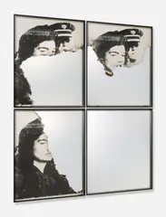 Douglas Gordon, Self Portrait of you You + Me (Four Jackies), 2008, Verbrannte Drucke, Rauch, Spiegel