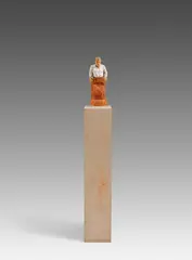 Stephan Balkenhol, Sackhüpfer, um 2000, Wawa-Holz, teils bemalt