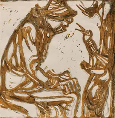 Singvogel by Christian Rohlfs, Um 1912, Farbholzschnitt auf Velin, sold Dec 2025