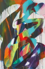 Katharina Grosse, Ohne Titel, 2021, Pigmentdruck auf Papier