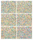 Gerhard Richter, Farbfelder. 6 Anordnungen von 1260 Farben, 1974, Jeweils: Offset auf weißem Karton