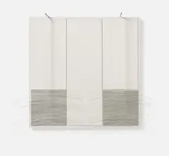 Jesús Rafael Soto, "Double Blanc", 1967, Öl auf Leinwand mit Metall-Mobile-Konstruktion