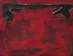 Antoni Tàpies, Red painting, 1961, Mischtechnik auf Leinwand