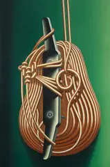 Konrad Klapheck, Die Prüfung, 1987, Öl auf Leinwand