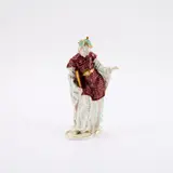 Nymphenburg, Chinesischer Priester, 1900-1920, Porzellan, polychrom und gold staffiert