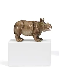 Nashorn by Meissen, Vor 1924, Porzellan, naturalistisch staffiert, sold Nov 2025