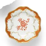 Meissen, Teller aus dem sog. 'Möllendorff-Service', Um 1762, Porzellan, Camaieumalerei in Eisenrot, gold staffiert