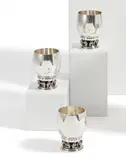 Georg Jensen, Folge von drei Bechern mit Traubendekor, Silber