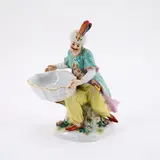 Meissen, Türke mit Schale, 20. Jh, Porzellan, polychrom und gold staffiert
