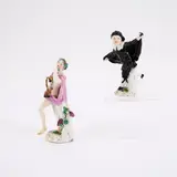 Meissen, Komödiantenkind als Scaramuz und Allegorie des Herbstes, 1750/1760er, Porzellan, polychrom und gold staffiert