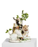 Meissen, Allegorie Afrikas, Um 1746, Porzellan, polychrom und gold staffiert