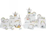 Meissen, Kaffee- und Teeservice '1001 Nacht', 20. Jh, Porzellan, polychrom und gold staffiert