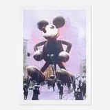 Bruce Helander, Macy’s Mickey Mouse, ca. 1934, 2018, hand-embellished giclée print, glitter, spray paint, colored pencil, acrylic emb