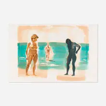 Eric Fischl, Dark Figure (from Four Aquatints), 1989, etching and aquatint on wove paper