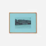 Untitled (Train) by Richard Pettibone, 1966, acrylic and photoengraving on canvas in artist's frame, sold Oct 2021