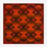 Hannes Beckmann, Convex – Concave in Orange, 1961, oil on canvas