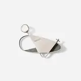 Margaret De Patta, Production Pin #22, sterling silver, quartz