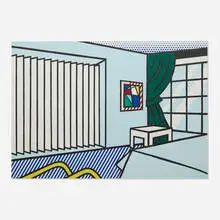 Roy Lichtenstein, Bedroom (from Interior Series), 1990, woodcut and screenprint in colors on 4-ply Paper Technologies, Inc., Museum Board