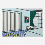 Roy Lichtenstein, Bedroom (from Interior Series), 1990, woodcut and screenprint in colors on 4-ply Paper Technologies, Inc., Museum Board