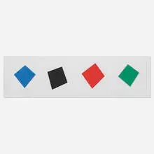 Blue/Black/Red/Green by Ellsworth Kelly, 2001, lithograph in colors on Lanaquarelle 640 gram, sold Oct 2021