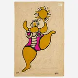 (Untitled) Tapestry by Niki de Saint Phalle, c. 1975, hand-woven maguey fiber, sold Oct 2021